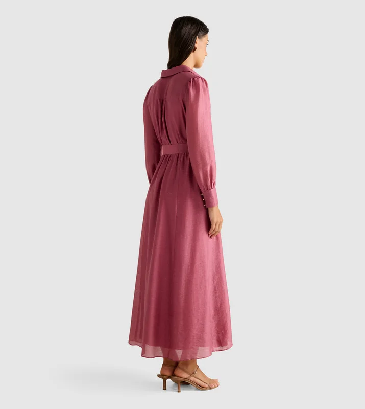 فورايفر نيو MACY Belted Midi Shirt Dress